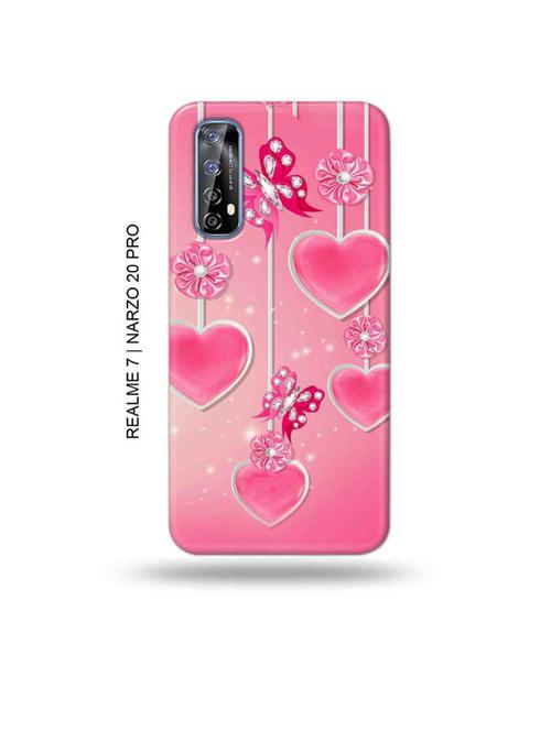 tweakymod designer printed hard case | hearts back cover compatible with realme 7, realme narzo 20 pro, realme narzo 30 - 18981388 - Very Small Image - 1