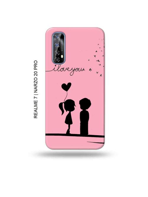 tweakymod designer printed hard case | i love you back cover compatible with realme 7, realme narzo 20 pro, realme narzo 30 - 18981389 - Very Small Image - 1