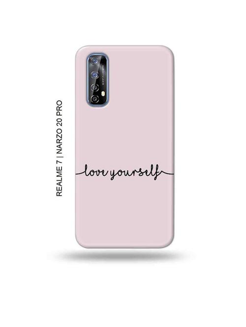 tweakymod designer printed hard case | love yourself back cover compatible with realme 7, realme narzo 20 pro, realme narzo 30 - 18981391 - Very Small Image - 1