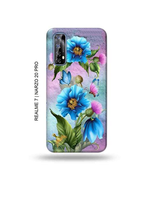 tweakymod designer printed hard case | floral back cover compatible with realme 7, realme narzo 20 pro, realme narzo 30 - 18981398 - Very Small Image - 1