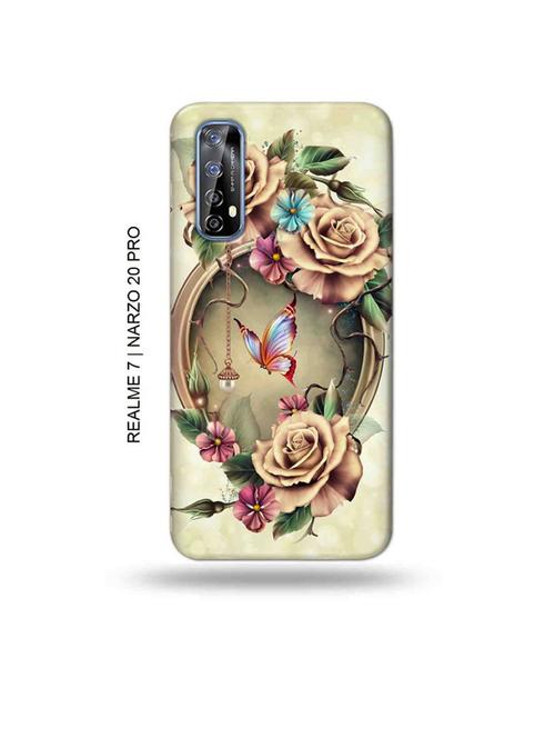tweakymod designer printed hard case | floral back cover compatible with realme 7, realme narzo 20 pro, realme narzo 30 - 18981399 - Very Small Image - 1