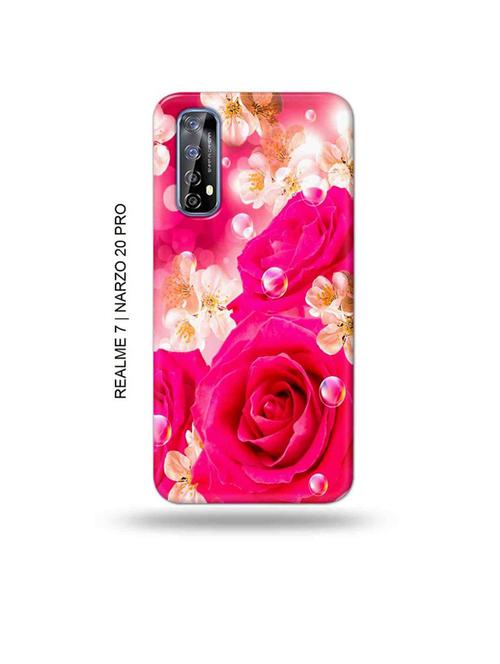 flowers back cover compatible with realme 7, realme narzo 20 pro, realme narzo 30 - 18981419 - Very Small Image - 1