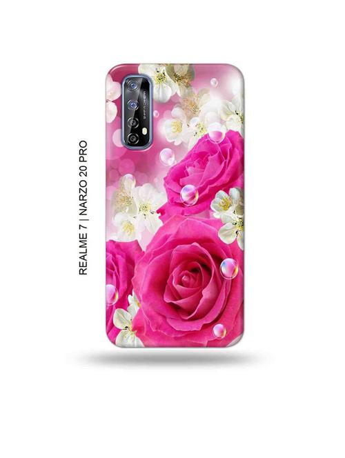 flowers back cover compatible with realme 7, realme narzo 20 pro, realme narzo 30 - 18981426 - Very Small Image - 1