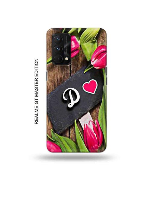 tweakymod designer printed hard case | flower letter d back cover compatible with realme gt master edition - 18981720 - Very Small Image - 1