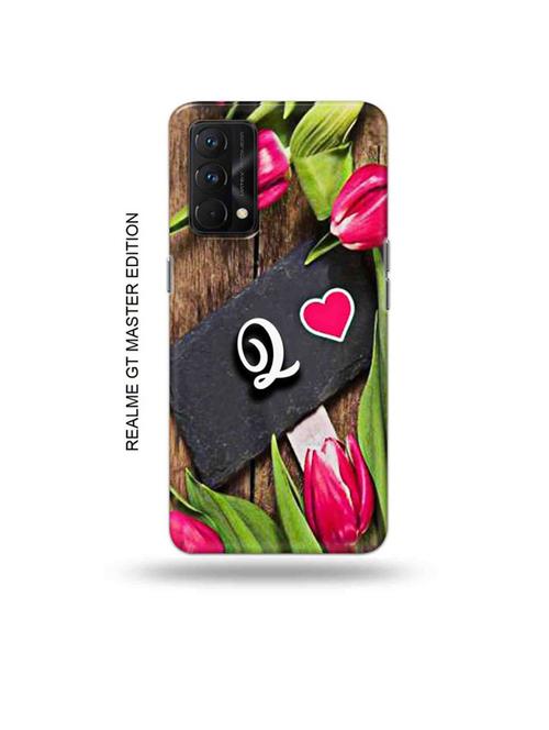 tweakymod designer printed hard case | flower letter q back cover compatible with realme gt master edition - 18981733 - Very Small Image - 1