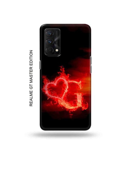 tweakymod designer printed hard case | fire heart letter g back cover compatible with realme gt master edition - 18981751 - Very Small Image - 1