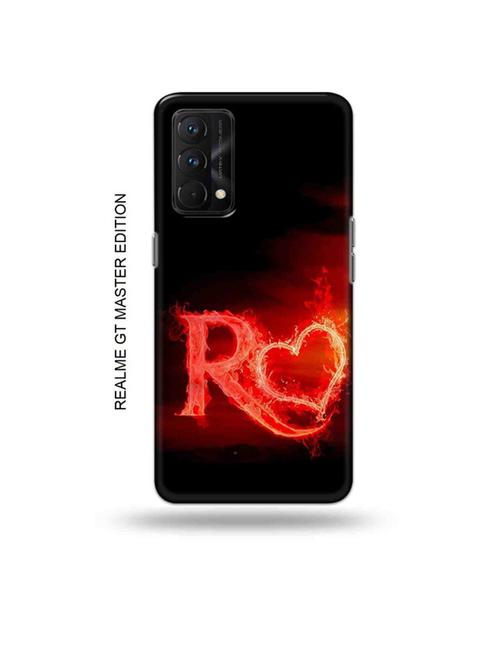 tweakymod designer printed hard case | fire heart letter r back cover compatible with realme gt master edition - 18981762 - Very Small Image - 1