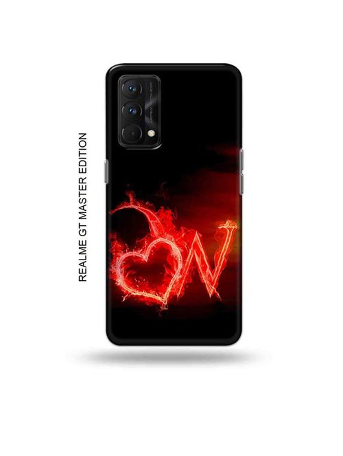 tweakymod designer printed hard case | fire heart letter w back cover compatible with realme gt master edition - 18981767 - Very Small Image - 1