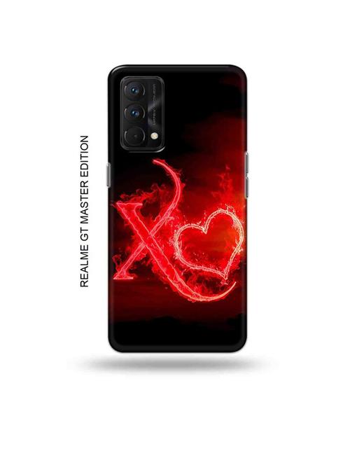 tweakymod designer printed hard case | fire heart letter x back cover compatible with realme gt master edition - 18981768 - Very Small Image - 1