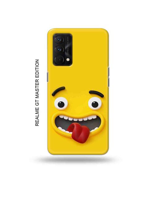 tweakymod designer printed hard case | wink face yellow back cover compatible with realme gt master edition - 18981938 - Very Small Image - 1