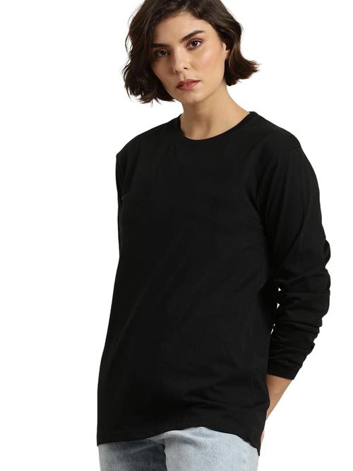 stylish retro women long sleeve oversized t-shirts - 18982006 - Very Small Image - 1