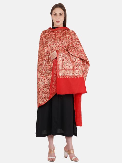 red wool shawl - 18982463 - Very Small Image - 1