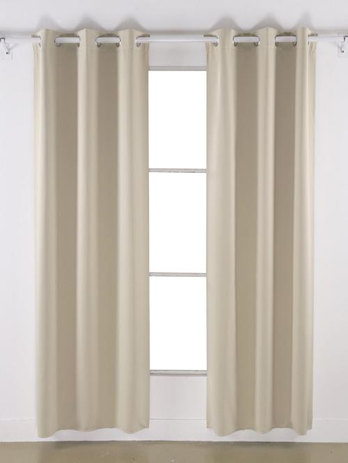 pack of 2 solid curtains - 18983755 - Very Small Image - 1