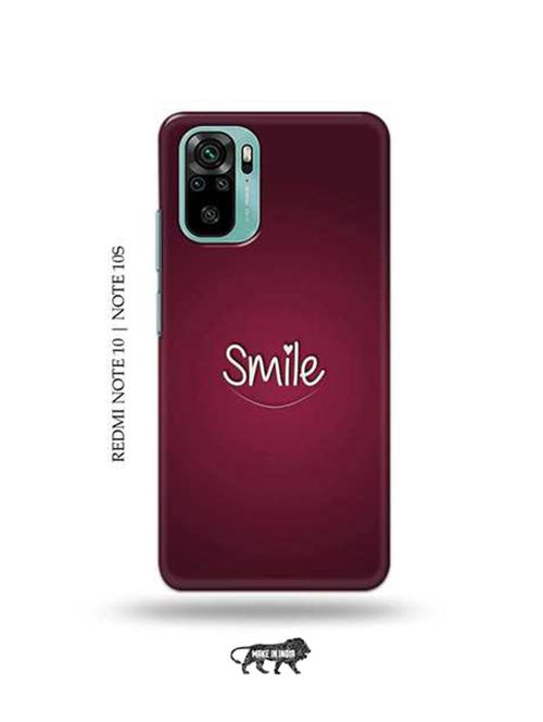 tweakymod designer printed hard case | smile back cover compatible with redmi note 10, redmi note 10s - 18984622 - Very Small Image - 1