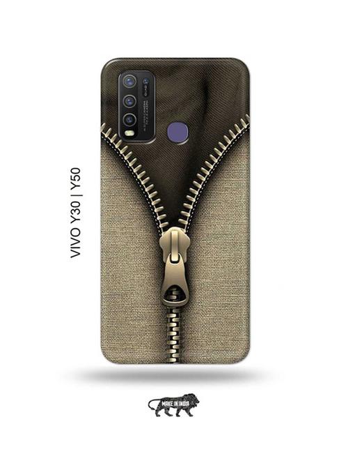 zipper back cover compatible with vivo y30, vivo y50 - 18985426 - Very Small Image - 1