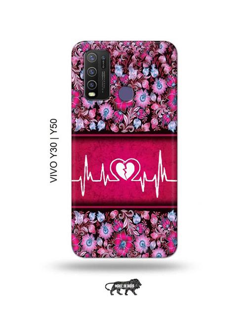 heart ecg back cover compatible with vivo y30, vivo y50 - 18985431 - Very Small Image - 1