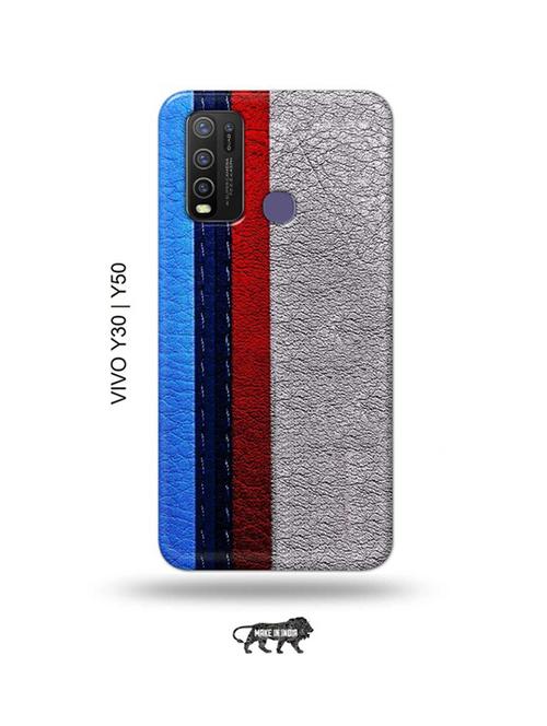 leather strips back cover compatible with vivo y30, vivo y50 - 18985474 - Very Small Image - 1