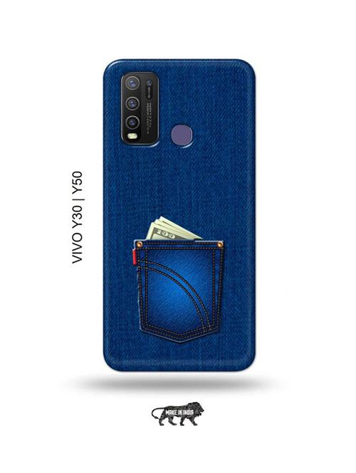 jeans back cover compatible with vivo y30, vivo y50 - 18985478 - Very Small Image - 1