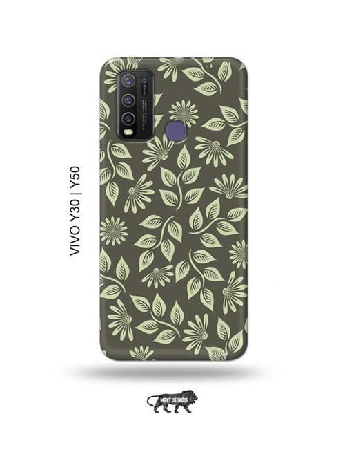 flowers back cover compatible with vivo y30, vivo y50 - 18985511 - Very Small Image - 1
