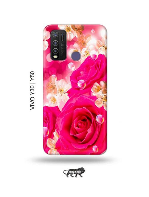 flowers back cover compatible with vivo y30, vivo y50 - 18985518 - Very Small Image - 1