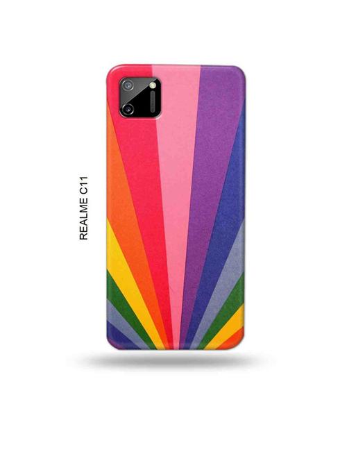 rainbow strips back cover compatible with realme c11 - 18985707 - Very Small Image - 1