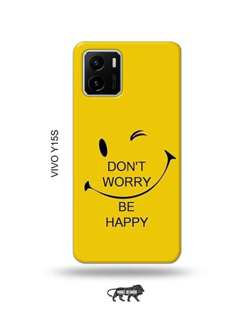 funny face yellow back cover compatible with vivo y15s - 18985989 - Very Small Image - 1