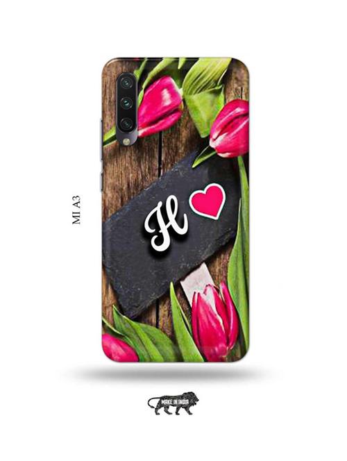flower letter h back cover compatible with mi a3 - 18986058 - Very Small Image - 1