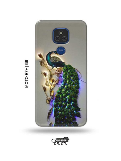 peacock back cover compatible with moto e7 plus, moto g9 - 18986547 - Very Small Image - 1