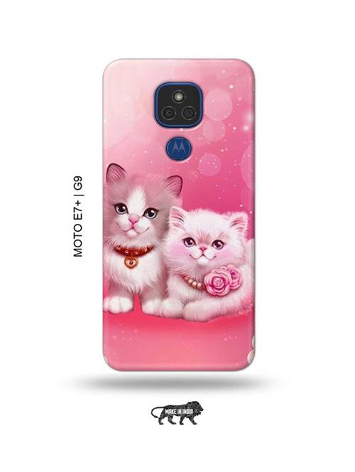 cute kitties back cover compatible with moto e7 plus, moto g9 - 18986565 - Very Small Image - 1