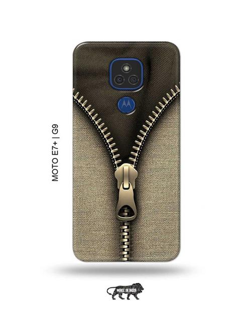 zipper back cover compatible with moto e7 plus, moto g9 - 18986614 - Very Small Image - 1