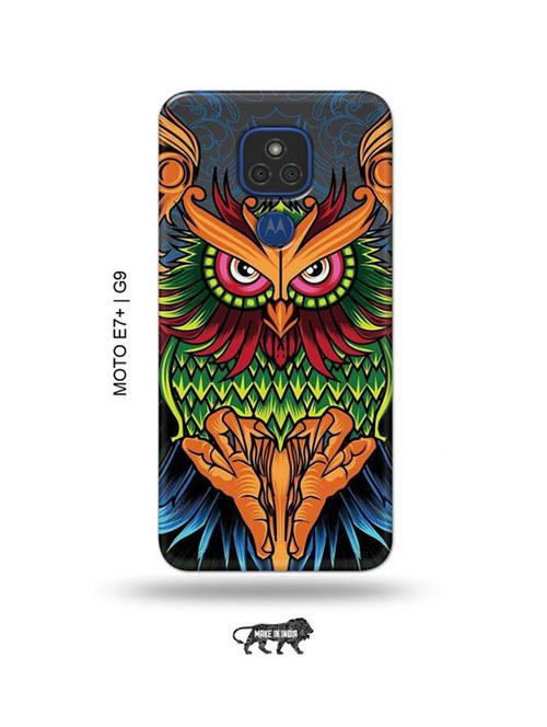 colourful owl back cover compatible with moto e7 plus, moto g9 - 18986679 - Very Small Image - 1