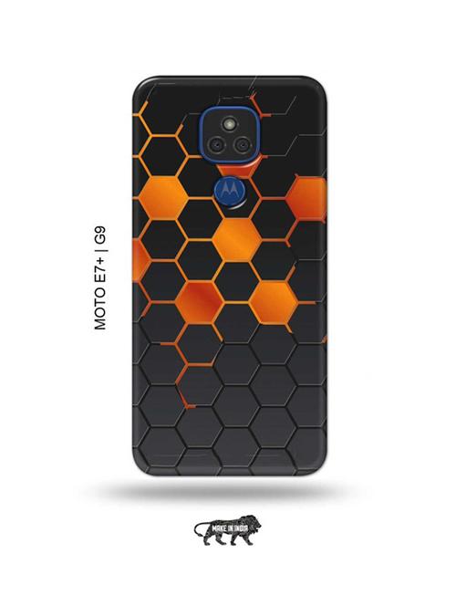 orange honey combs back cover compatible with moto e7 plus, moto g9 - 18986719 - Very Small Image - 1