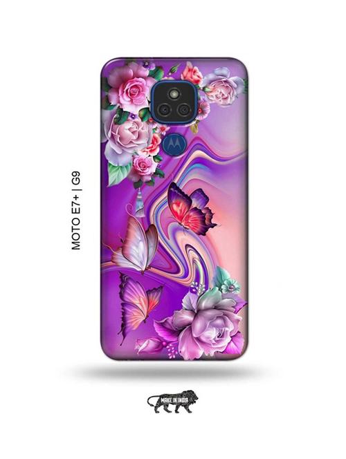 flowers back cover compatible with moto e7 plus, moto g9 - 18986734 - Very Small Image - 1
