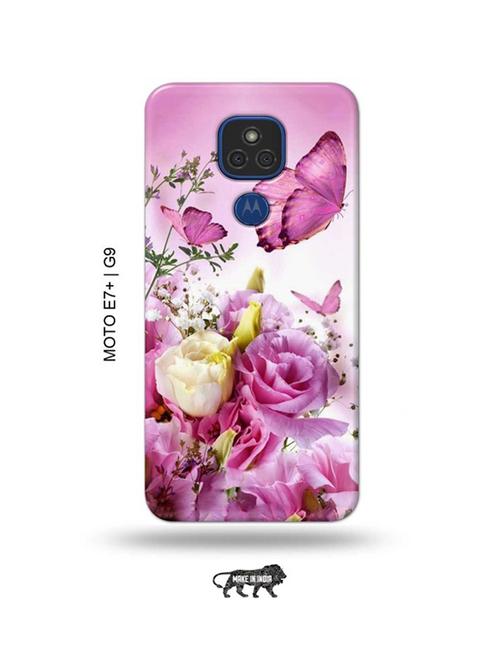 flowers back cover compatible with moto e7 plus, moto g9 - 18986742 - Very Small Image - 1