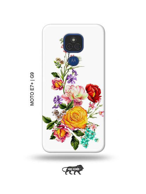 flowers back cover compatible with moto e7 plus, moto g9 - 18986756 - Very Small Image - 1