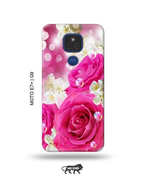 flowers back cover compatible with moto e7 plus, moto g9 - 18986757 - Very Small Image - 1