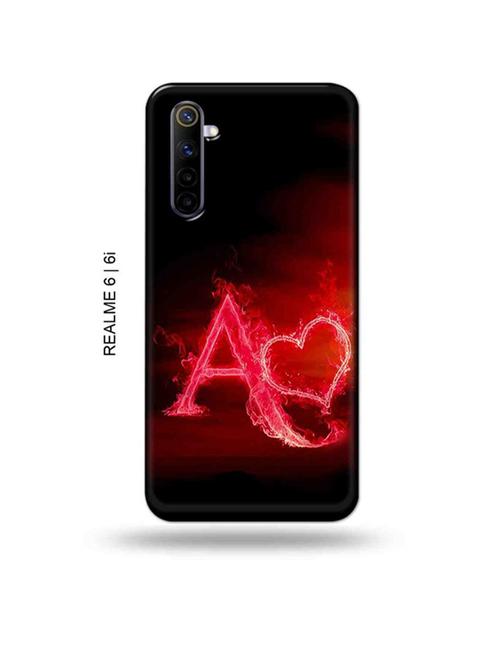 fire heart letter a back cover compatible with realme 6, realme 6i - 18986844 - Very Small Image - 1