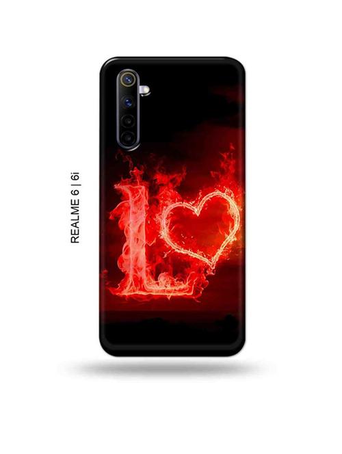 fire heart letter l back cover compatible with realme 6, realme 6i - 18986845 - Very Small Image - 1