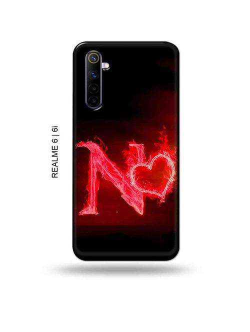 fire heart letter n back cover compatible with realme 6, realme 6i - 18986847 - Very Small Image - 1