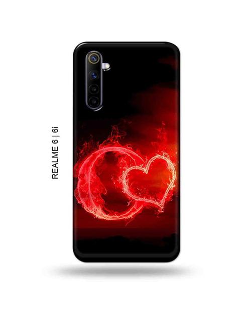 fire heart letter o back cover compatible with realme 6, realme 6i - 18986848 - Very Small Image - 1