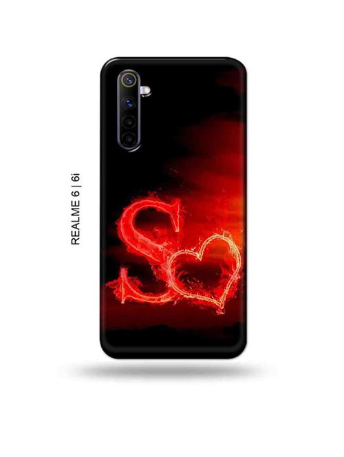 fire heart letter s back cover compatible with realme 6, realme 6i - 18986852 - Very Small Image - 1