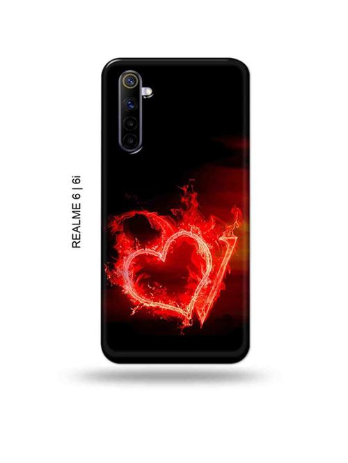fire heart letter v back cover compatible with realme 6, realme 6i - 18986855 - Very Small Image - 1