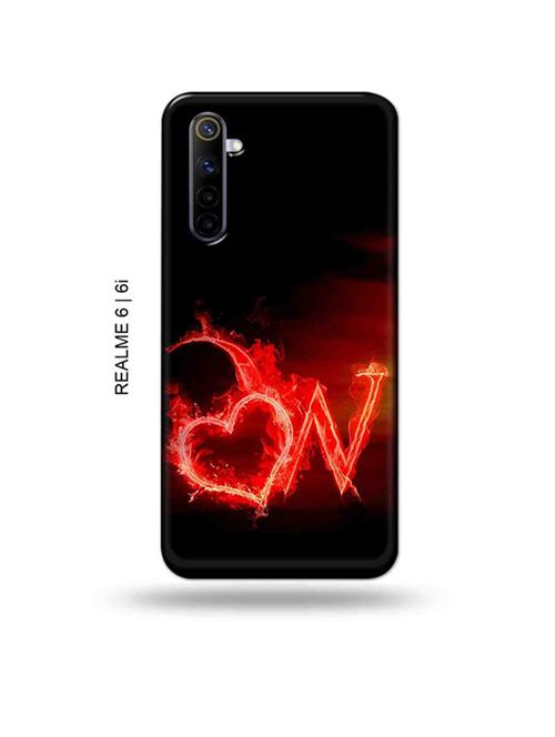 fire heart letter w back cover compatible with realme 6, realme 6i - 18986856 - Very Small Image - 1