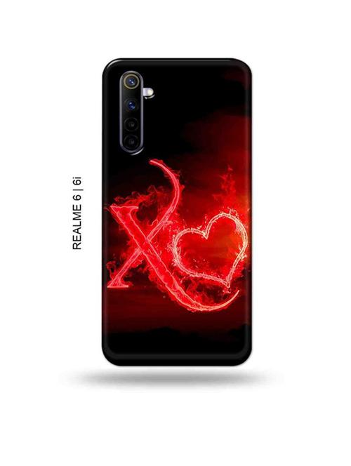 fire heart letter x back cover compatible with realme 6, realme 6i - 18986857 - Very Small Image - 1