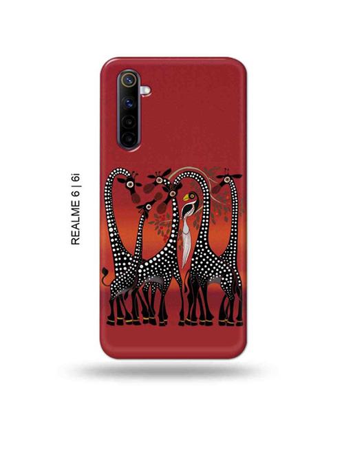 kalankari giraffe back cover compatible with realme 6, realme 6i - 18986904 - Very Small Image - 1