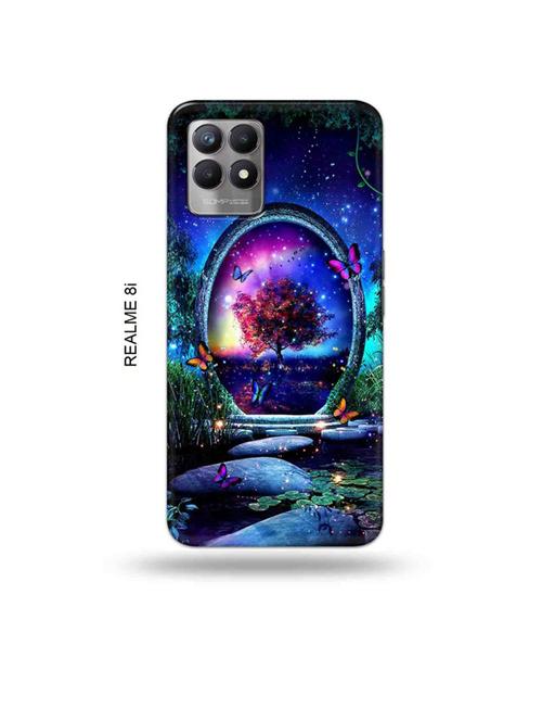 flowers back cover compatible with realme 8i, realme narzo 50 - 18986947 - Very Small Image - 1