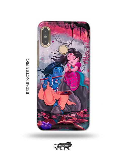 radha krishna back cover compatible with redmi note 5 pro - 18986999 - Very Small Image - 1