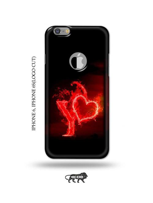 fire heart letter y back cover compatible with iphone 6, iphone 6s(logo cut) - 18987015 - Very Small Image - 1