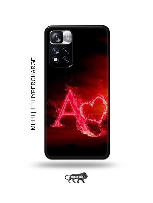 fire heart letter a back cover compatible with mi 11i, mi 11i hypercharge - 18987088 - Very Small Image - 1