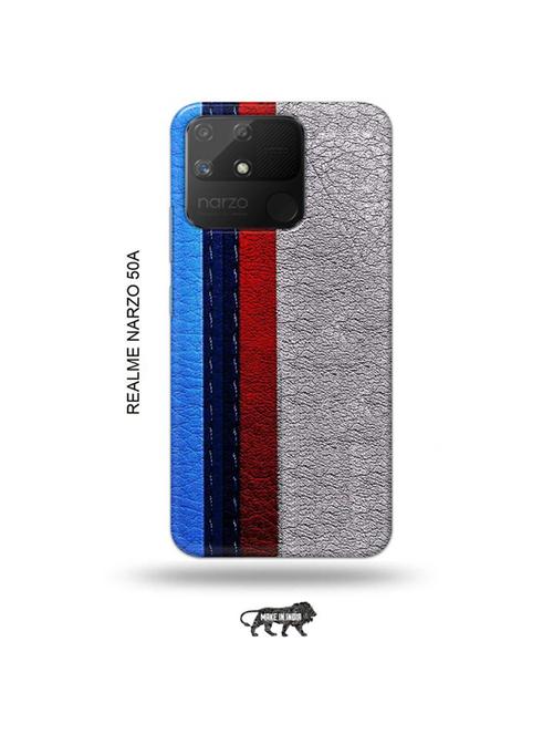 leather strips back cover compatible with realme narzo 50a - 18987155 - Very Small Image - 1